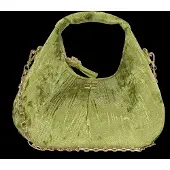 Ganni Hobo Mini Velvet Moire - Green - ONE SIZE