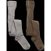 Minymo Stocking - Solid Rib 2-Pack - Multi/patterned - 56\62