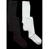 Minymo Stocking - Rib (2-Pack) - White - 116\122
