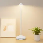24hShop Alumiininen LED-pöytävalaisin säädettävällä kirkkaudella ja USB-latauksella - Valkoinen