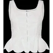 Pieces Pcmarli Sl Top Wvn D2D - White - S