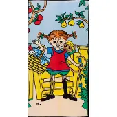 Pippi Långstrump Picknick Badhandduk - Blue - 70/140
