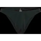 Weekday Mid-Rise Ruched Brazilian Bikini Bottoms - Black - L