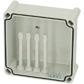 Fibox kansi, PC harmaa 3730555 Universalkabinet 190 x 190 x 80 Polykarbonat Gråhvid (RAL 7035) 1 stk