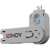 Lindy USB-A Port Blocker, vain avain, sininen/harmaa