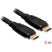 DeLOCK 82671, 3 m, HDMI-tyyppi A (vakio), HDMI-tyyppi A (vakio), 10,2 Gbit/s, Musta