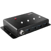 Lindy USB 3.0 - - 443492 - 4 porttia - Metalli - Yhteensopiva USB 3.0