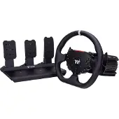 Thermaltake G15, Ohjauspyörä + polkimet, 1 ms, Langallinen, USB, Musta, Alumiini, Akryylinitriilibutadieenistyreeni (ABS) (GRB-G15-DGT3BB-01)