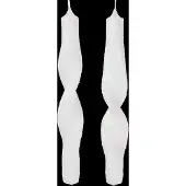 Broste Copenhagen Twist Taper Candle - White - H:23CM