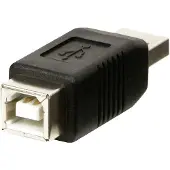 Lindy 71231, USB A, USB B, Musta