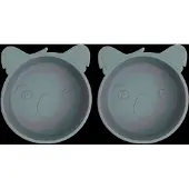 Nuuroo Alex Silicone Deep Plate 2-Pack Koala - Grey - ONE SIZE