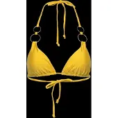 Bardot Leala Ring Detail Bikini Top - Yellow - S