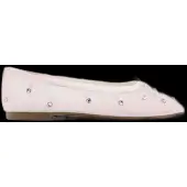 Mango Rhinestone Ballet Flats - White - 36