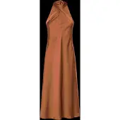 Ralph Lauren Tie-Back Charmeuse Halter Cocktail Dress - Orange - 44