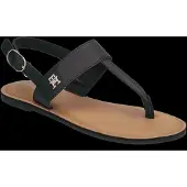 Tommy Hilfiger Leather Thong Sandal - Black - 38