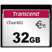 Transcend TS32GCFX602, 32 GB, CFast 2.0, MLC, 500 MB/s, 350 MB/s, Musta