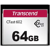 Transcend TS64GCFX602, 64 GB, CFast 2.0, MLC, 500 MB/s, 350 MB/s, Musta