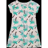 Geggamoja Singoalla Dress Palm Tree - Cream - 122/128