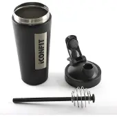 ICONFIT Ruostumaton teräs -shaker 800 ml, Musta 800 ml