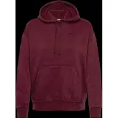 Puma Ess Elevated Relaxed Wash Hoodie Fl - Burgundy - M
