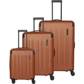 Travelite Dynamiic 4-pyöräinen Matkalaukkusetti 3-osainen Laajennettava Keltainen