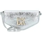 DKNY Downtown Crossbody-laukku Nahka 24.5 cm Hopeanvärinen