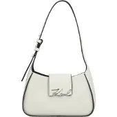 Karl Lagerfeld Signature Olkalaukku Nahka 24 cm Valkoinen