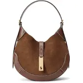 Ralph Lauren Polo ID Crossbody-laukku Nahka 26 cm Ruskea
