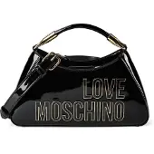 Love Moschino Enameled Logo Käsilaukku 27 cm Musta