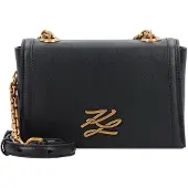 Karl Lagerfeld Autograph Crossbody-laukku Nahka 20 cm Musta