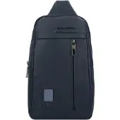 Piquadro Akron Crossbody-laukku Nahka 20 cm Sininen