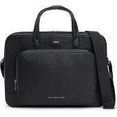 Tommy Hilfiger Tietokonelaukku 'Pebble Grain Logo Hardware' musta