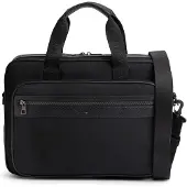 Tommy Hilfiger Tietokonelaukku 'Logo Mixed Texture' musta