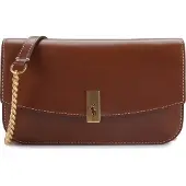 Ralph Lauren for woman. 427P04993001 Polo ID leather crossbody bag with brown chain (OSFA), Casual