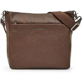 Mandarina Duck Mellow Leather Crossbody-laukku Nahka 30 cm Ruskea
