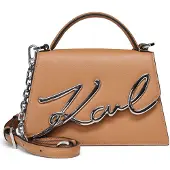 Karl Lagerfeld Signature 2.0 Käsilaukku Nahka 21.5 cm Ruskea