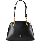 Karl Lagerfeld Autograph Olkalaukku Nahka 25 cm Musta