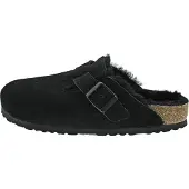 Birkenstock for woman. 259883 Boston Shearling Leather Clogs (Narrow Fit) black (37), Flat, Suede, None, Casual