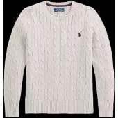 Ralph Lauren Cable-Knit Cotton Sweater - Cream - 163-174
