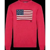 Ralph Lauren The Iconic Flag Sweater - Red - M