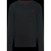 Ralph Lauren Cable-Knit Cotton Sweater - Black - 132-137