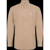 Ralph Lauren for man. 710929349503 Beige Custom Fit stretch poplin shirt (L), Casual, Cotton, Long sleeve