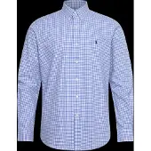Ralph Lauren for man. 710928255004 Custom Fit stretch poplin shirt blue (S), Casual, Cotton, Classic, Long sleeve