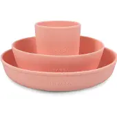 Filibabba Silikone Spisesæt - Peach - Pink - ONE SIZE