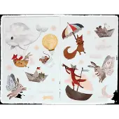 Filibabba Wallstickers - Dreamy Adventurers - Multi/patterned - ONE SIZE