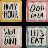 Bloomingville Soline Plate - Multi/patterned - 13X2X13CM