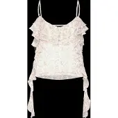 Gina Tricot Frill Singlet - Multi/patterned - XL