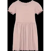 Huttelihut Dress Ss Rib - Pink - 104