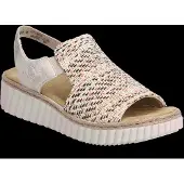 Rieker Ladies' Sandals 69276-60 Beige - Multi/patterned - 36