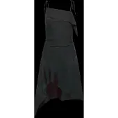 Weekday Assymetric Dress - Black - XS